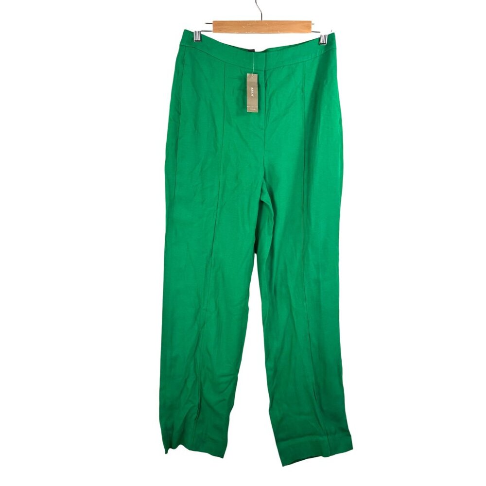 J.CREW Petite high-rise crepe trouser in Green preppy money sz‎ 6P